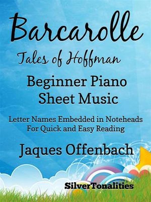 cover image of Barcarolle Tales of Hoffman Easiest Beginner Piano Sheet Music